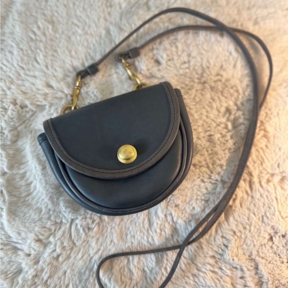 Vintage Coach mini belt bag dark gray
